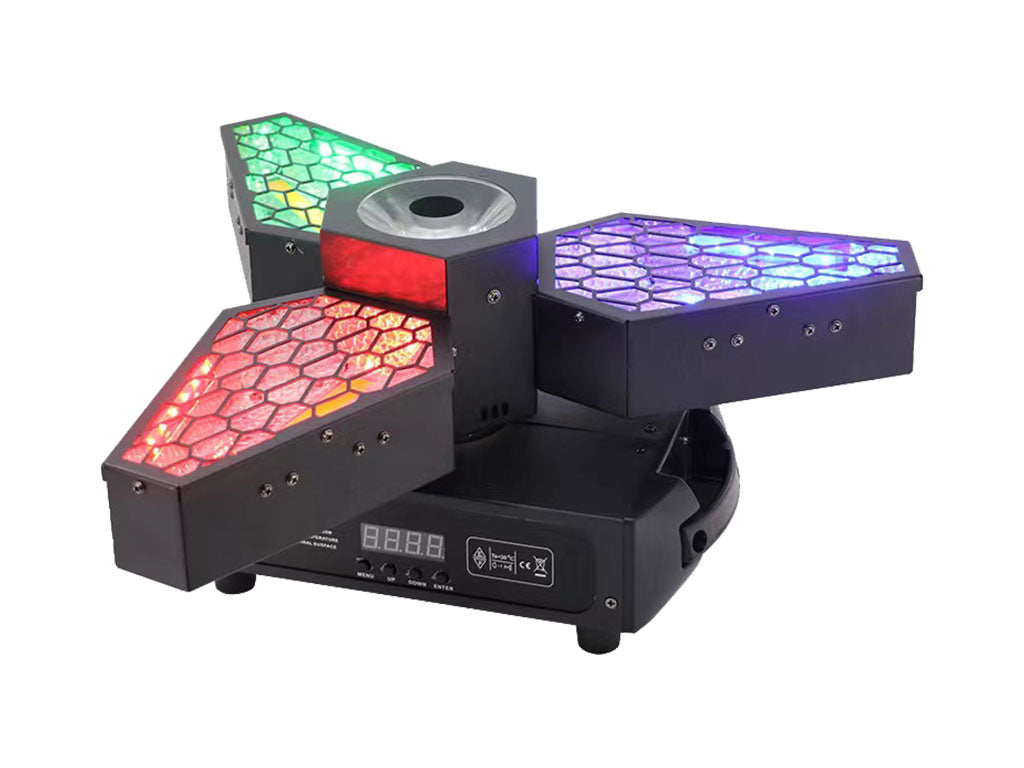 3pcsx60W Warm White + 36x3W RGB