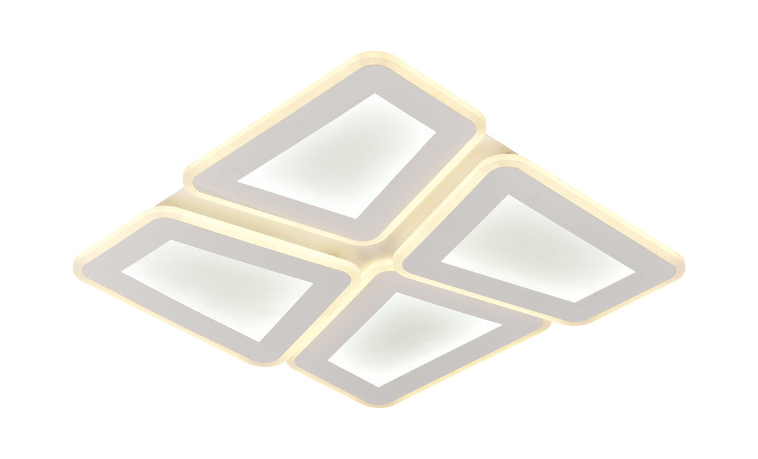 LED Ceiling Light 128W White/Grey Body CCT + Remote Control