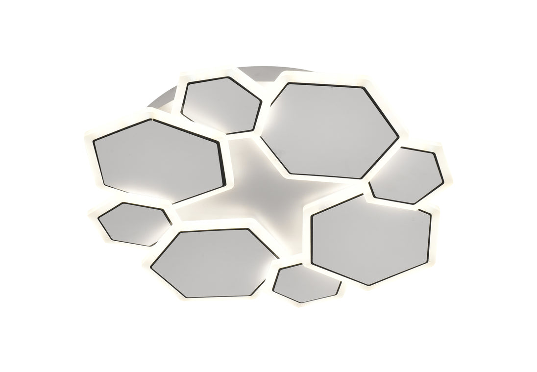 LED Ceiling Light 68W White/Grey Body CCT + Remote Control