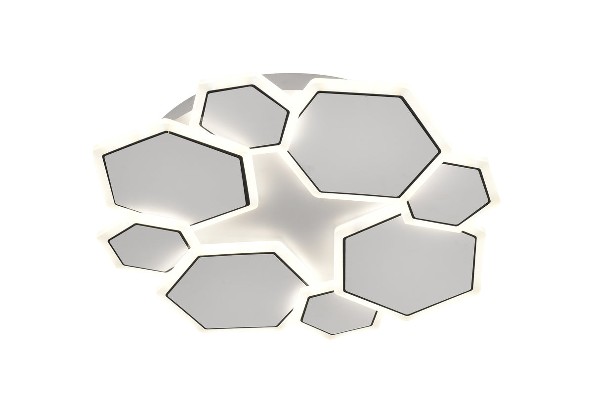 LED Ceiling Light 68W White/Grey Body CCT + Remote Control