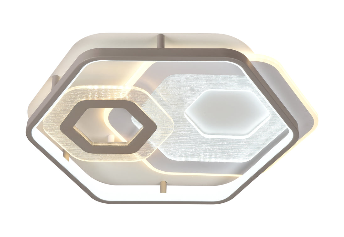 LED Ceiling Light 84W White/Grey Body CCT + Remote Control
