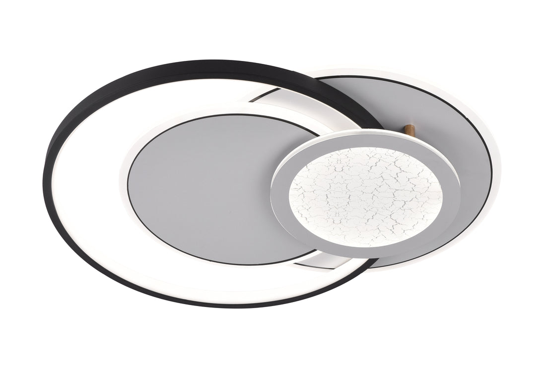 LED Ceiling Light 84W White/Black Body CCT + Remote Control