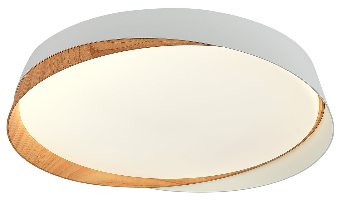 LED Ceiling Light White/Light Wood 36W 3CCT-Memory + Remote Control