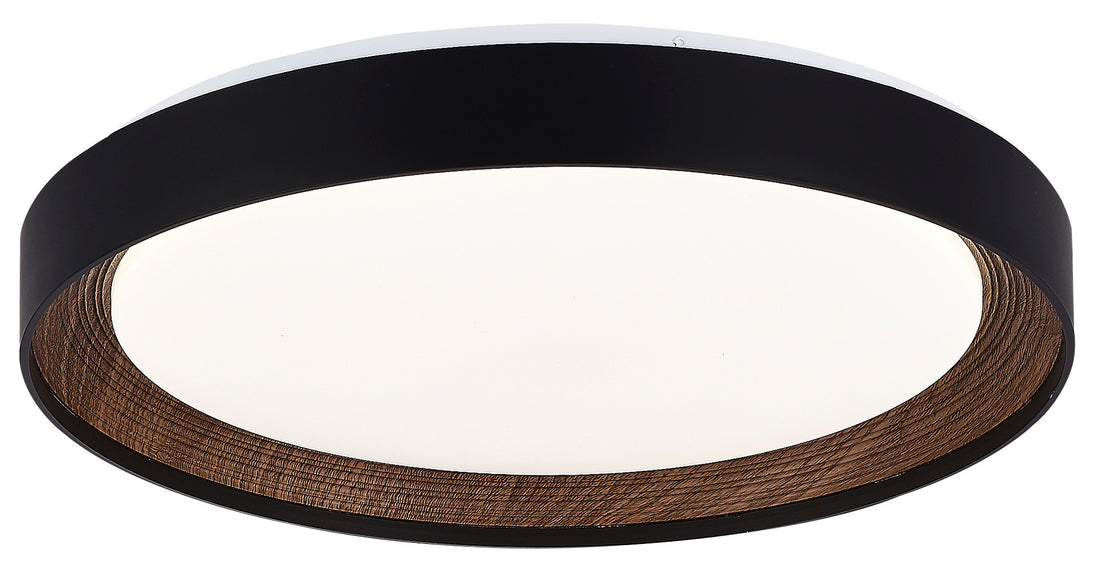 LED Ceiling Light Black/Walnut 54W 3CCT-Memory + Remote Control