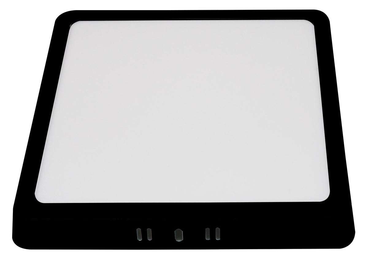 6W LED Surface Panel Square 3CCT Black
