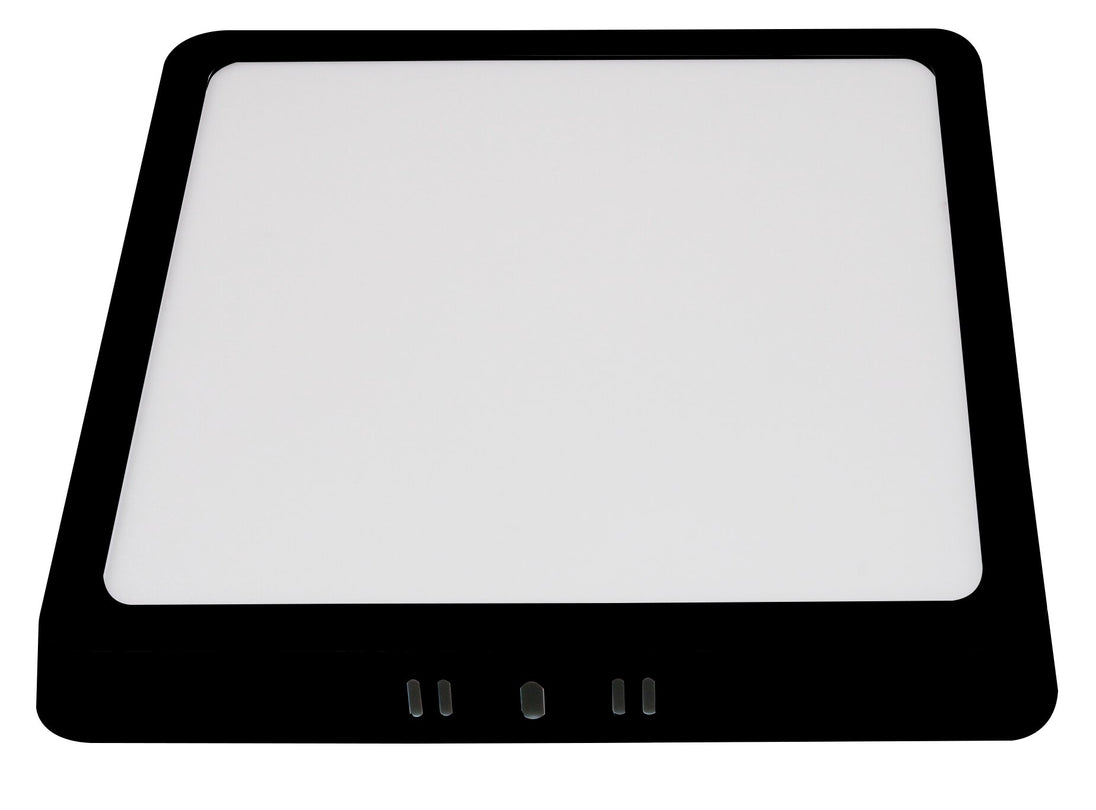 12W LED Surface Panel Square 3CCT Black