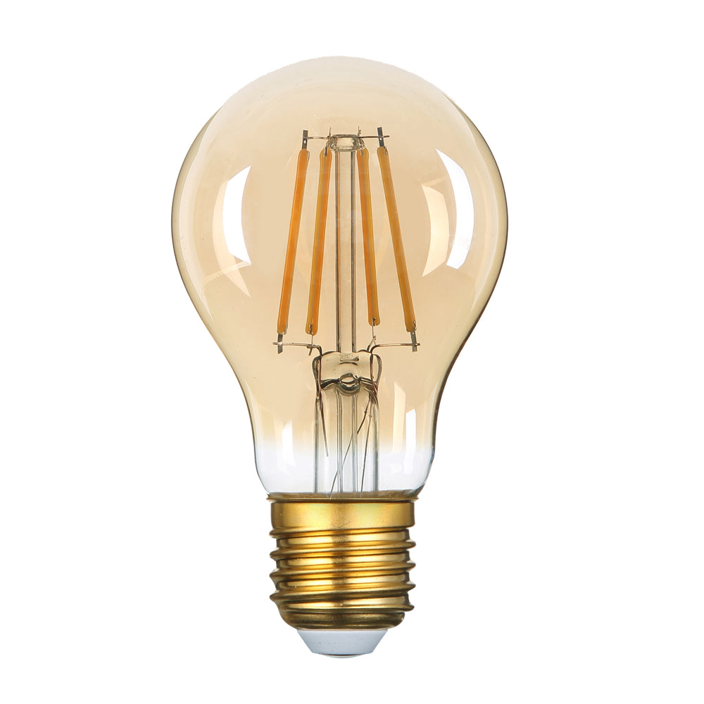 LED Bulb A60 8W Filament Golden Glass Dimmable