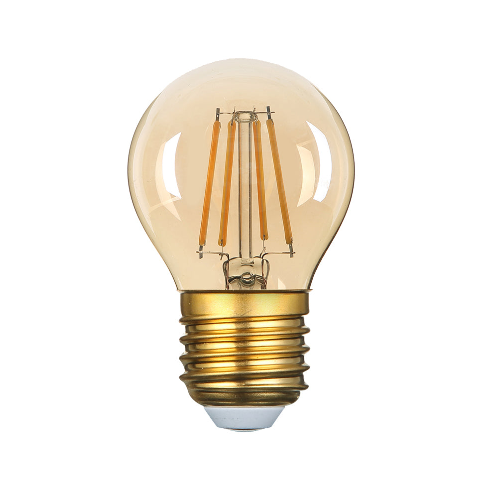 LED Plastic Bulb G45 E27 4W Golden Glass Dimmable