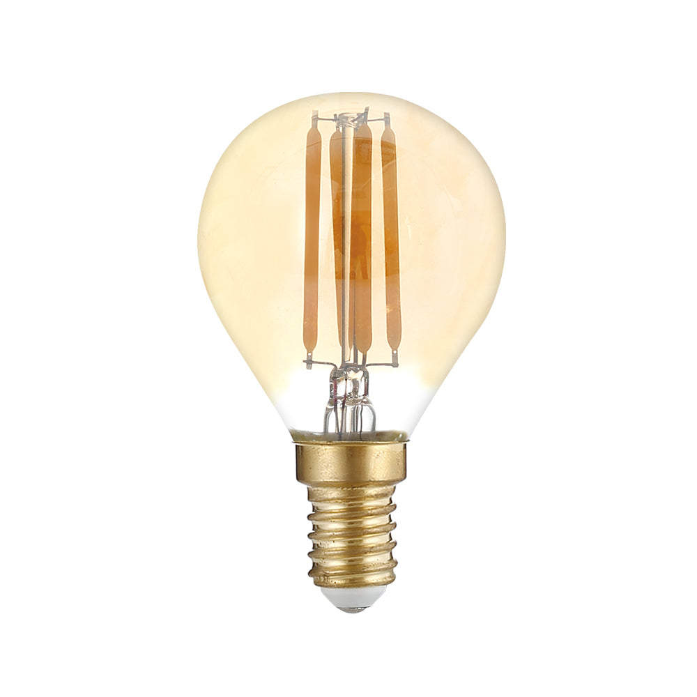 LED Bulb Filament G45 E14 Golden Glass Dimmable