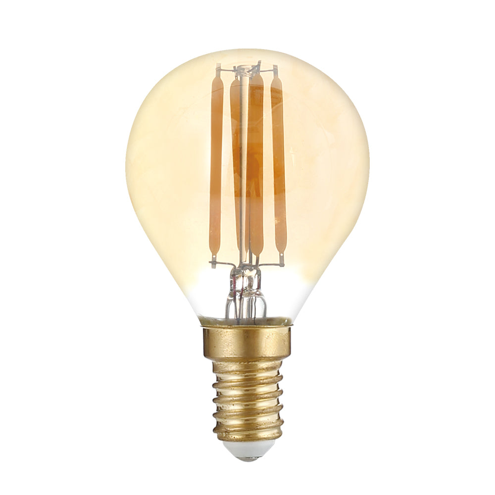 LED Candle Bulb E14 G45 Golden Glass