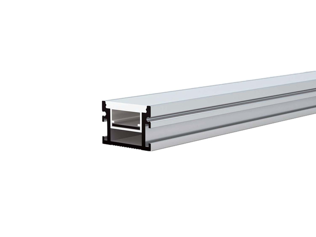 Aluminium Profile for LED Strip Silver Body/White Cover L=2M