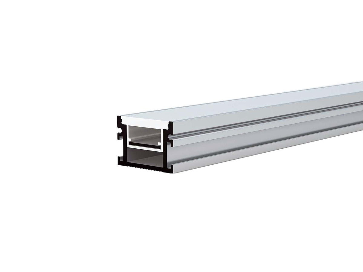 Aluminium Profile for LED Strip Silver Body/White Cover L=2M