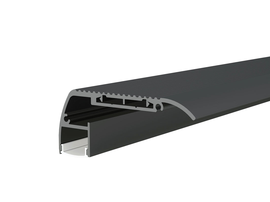 Aluminium Profile for LED Strip Black Body/White Cover L=2M