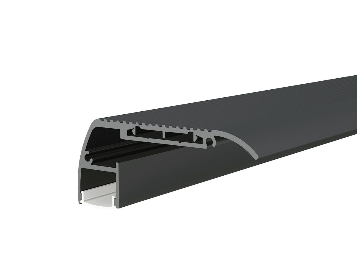 Aluminium Profile for LED Strip Black Body/White Cover L=2M