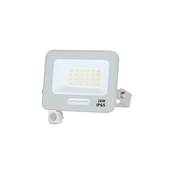 LED SMD Floodlight IP65 White Body with Sensor