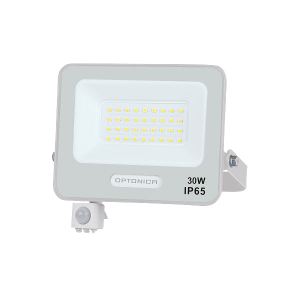 LED SMD Floodlight IP65 White Body with Sensor