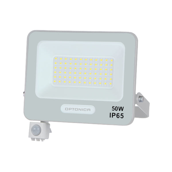 LED SMD Floodlight IP65 White Body with Sensor