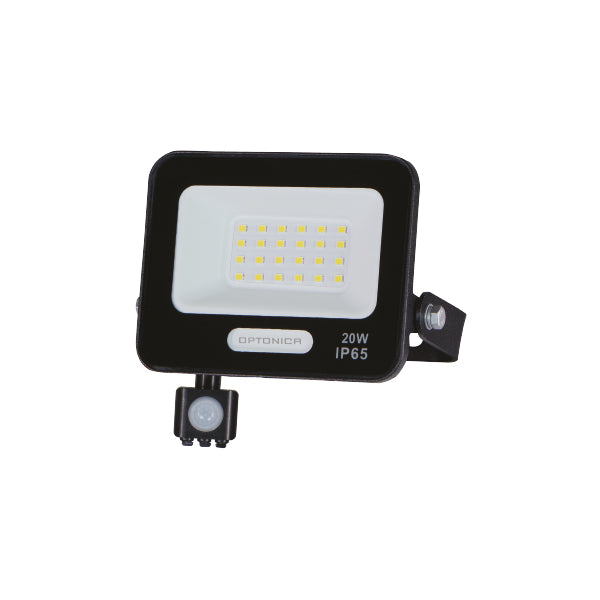 LED SMD Floodlight IP65 Black Body with Sensor