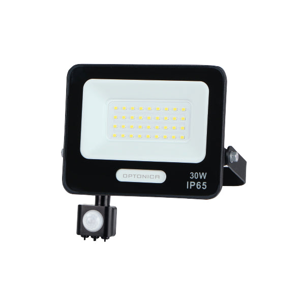LED SMD Floodlight IP65 Black Body with Sensor