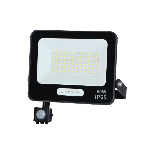 LED SMD Floodlight IP65 Black Body with Sensor
