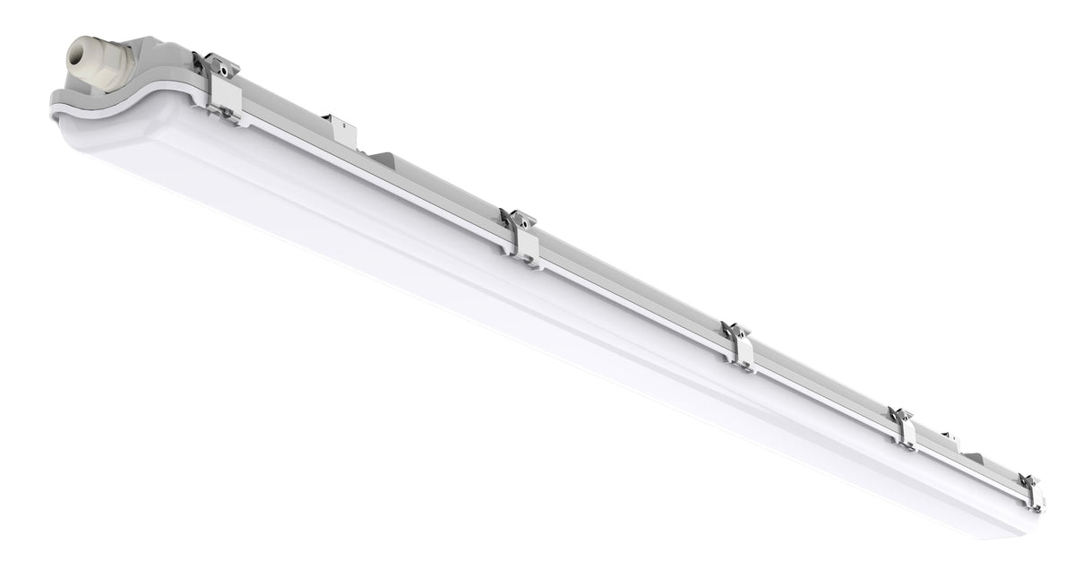 Fixture for One Side Power LED Tube T8 2x150cm IP65 with SS Clips