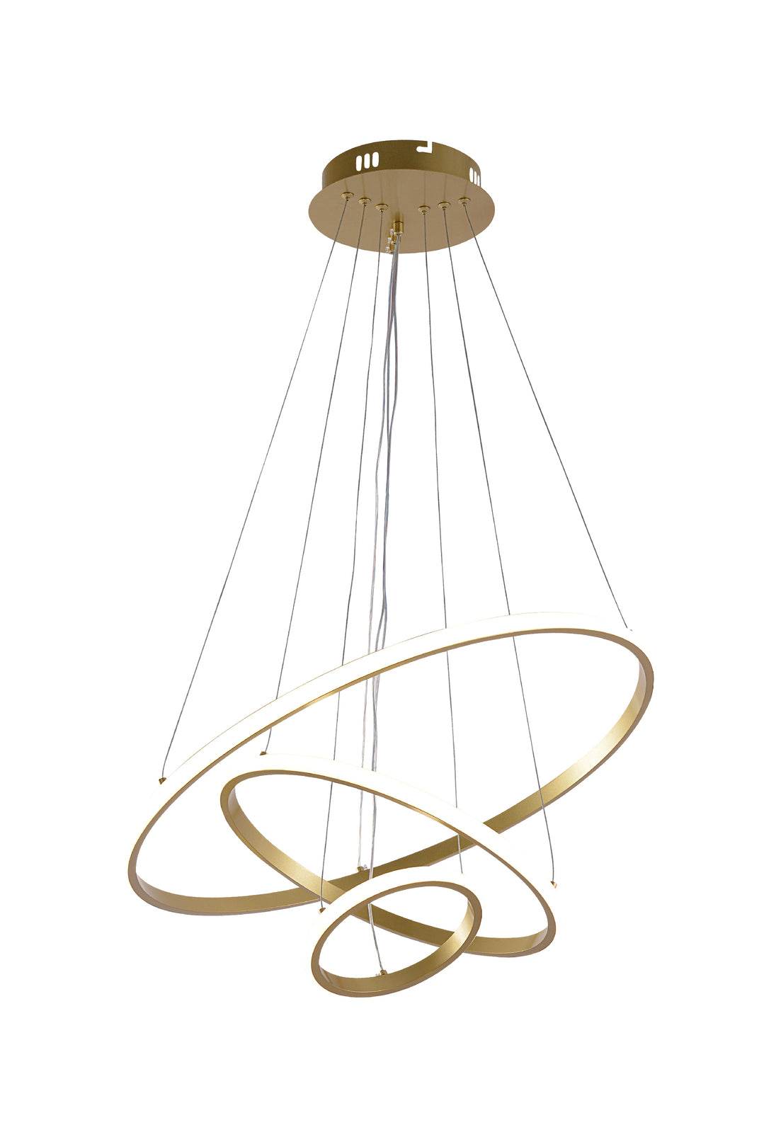 LED Pendant Lamp CCT 78W Brushed Gold Dimmable + Remote Control