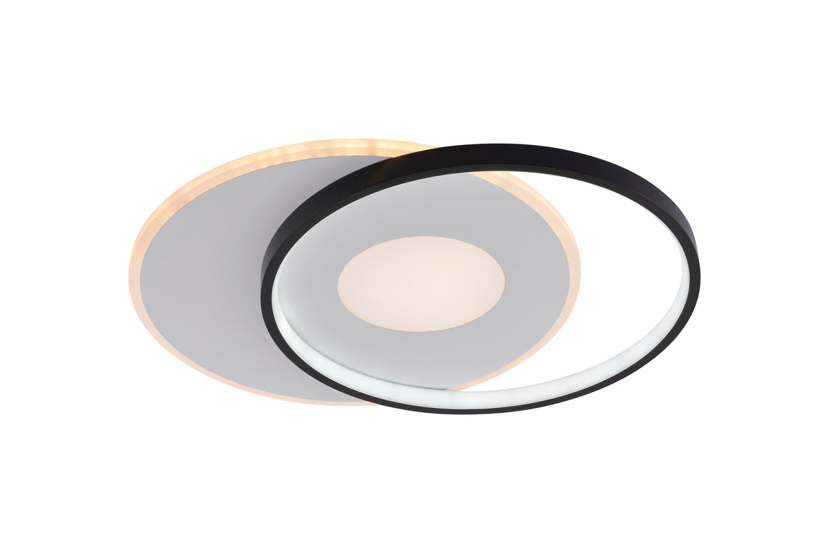 LED Ceiling Lamp CCT 54W White+Black Dimmable + Remote Control
