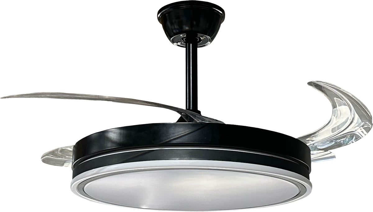 LED Fan Ceiling 36W/3CCT Black + Remote Control