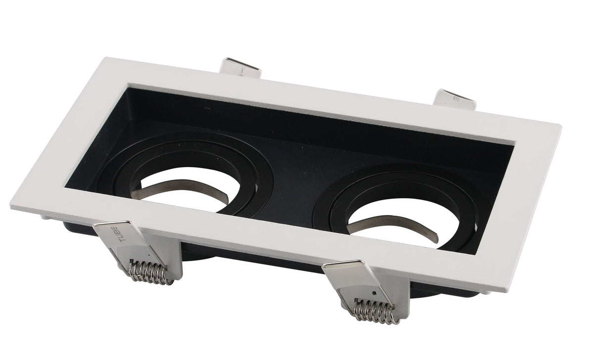 Spotlight Fixture Square Aluminium White/Black Max 35W