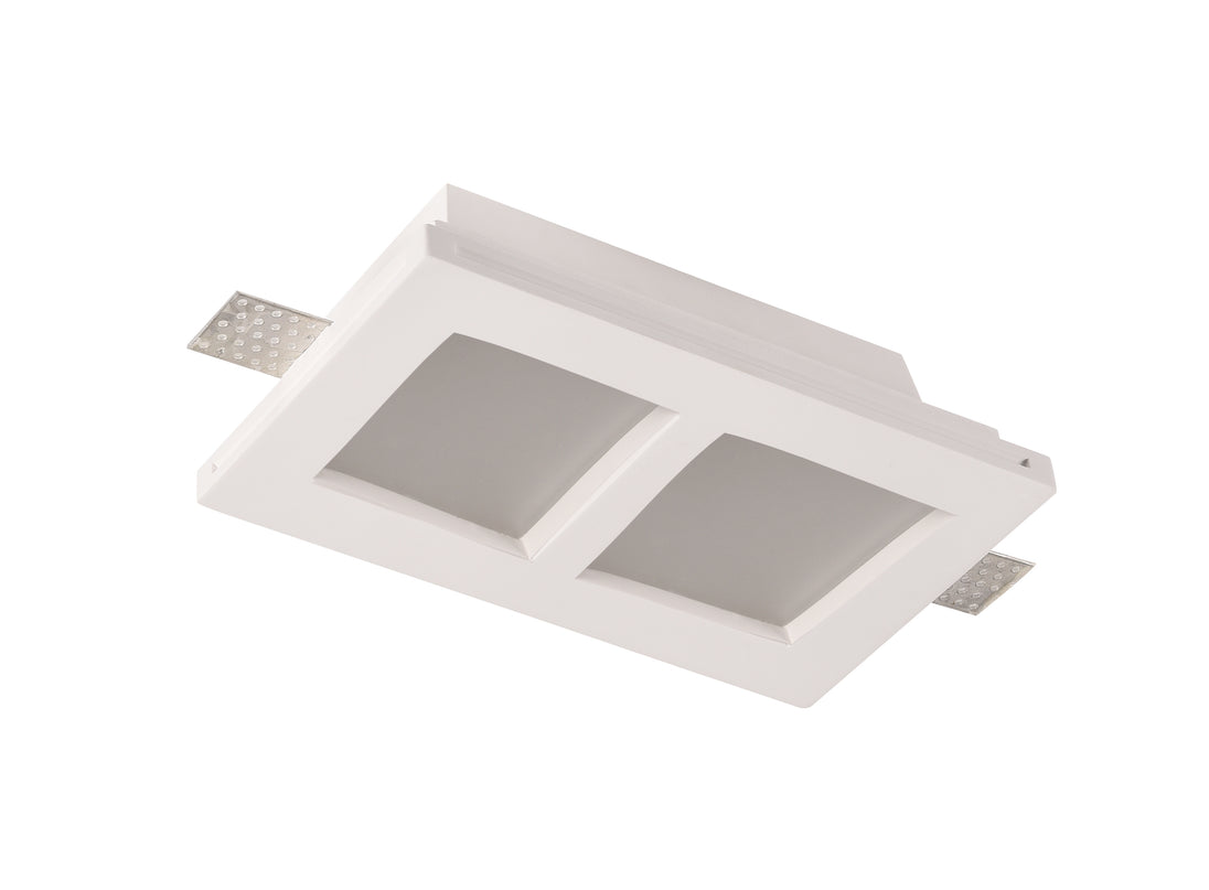 Ceiling Fitting Trimless Recessed Square Frosted Glass