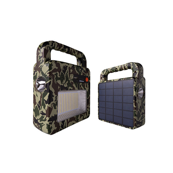 Solar Portable Bluetooth Speaker+Lamp Camouflage