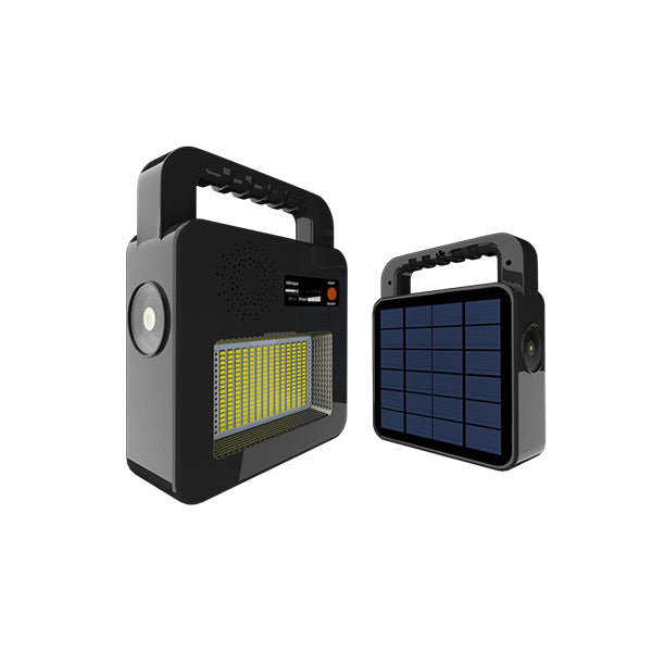 Solar Portable Bluetooth Speaker+Lamp Black