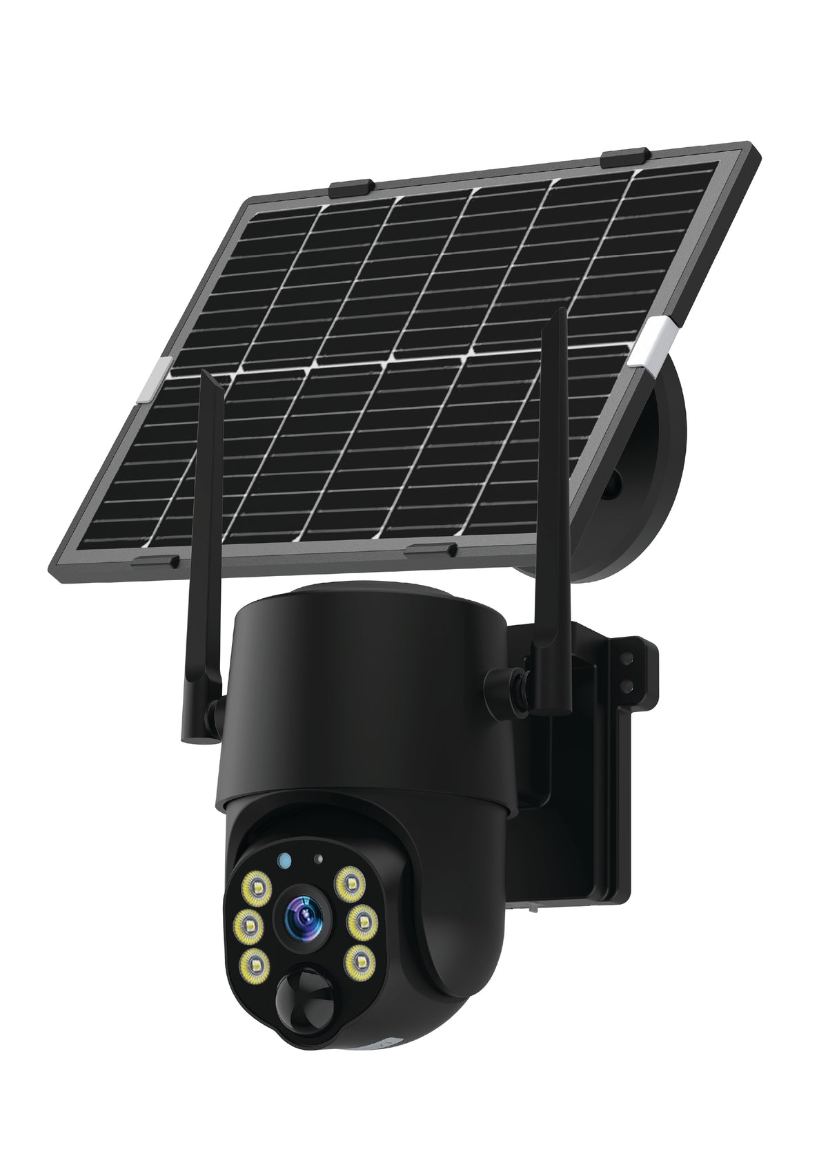 4MW Wi-Fi Solar Battery IP Camera Black SD-Slot