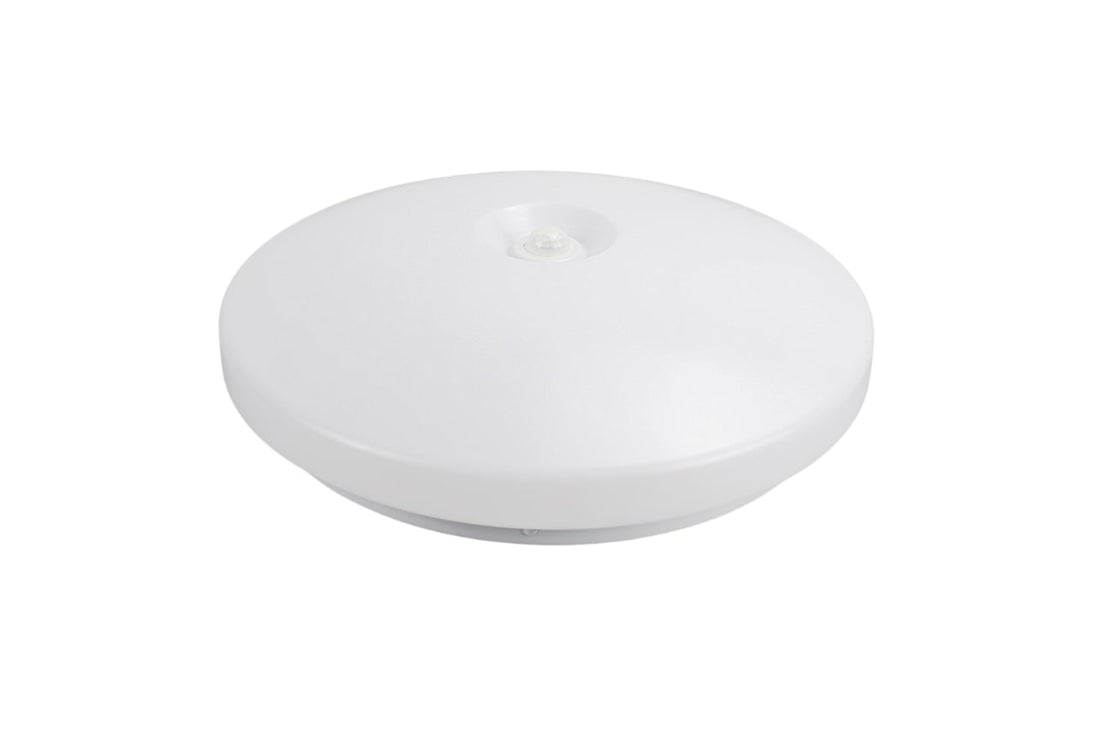 LED Outdoor Ceiling Light White PIR-SENSOR 2xE27 Socket