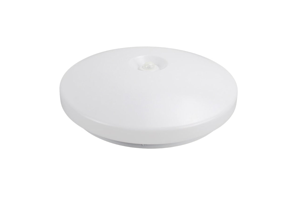 LED Outdoor Ceiling Light White PIR-SENSOR 2xE27 Socket