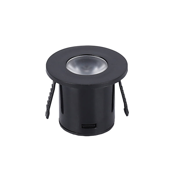 LED Cabinet Light - 1W Round - Black Body