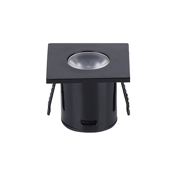 LED Cabinet Light - 1W Square - Black Body