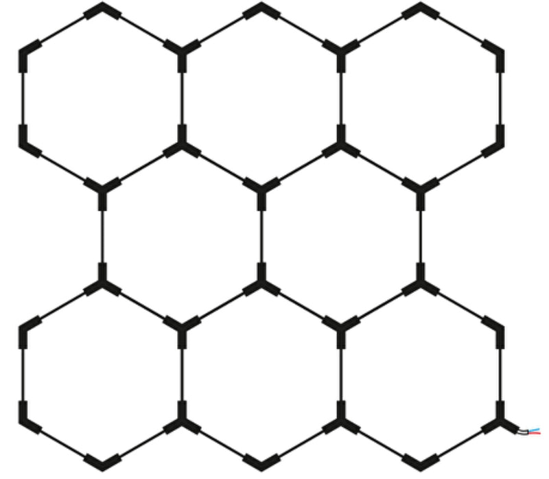 Hexagon Lights SET 8HEXS 280W med tillbehör