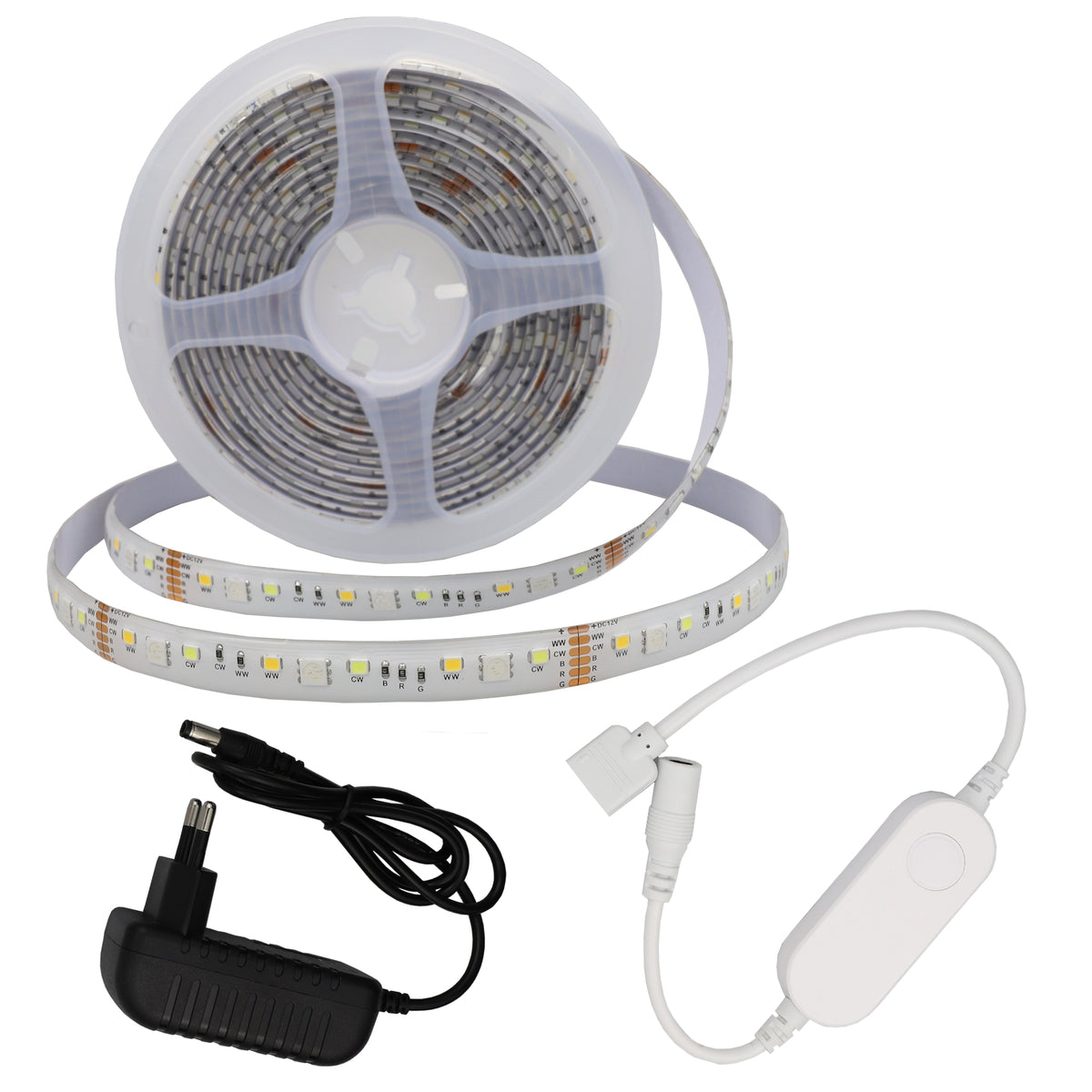 Smart LED Strip Set RGB + CCT Adapter + WIFI Controller 90 LEDs Alexa & Google Assistant