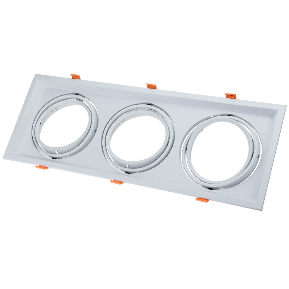 Rectangular 3xAR111 Rings Adjustable