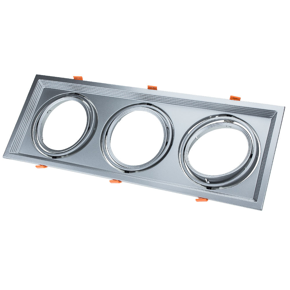 Rectangular 3xAR111 Rings Adjustable