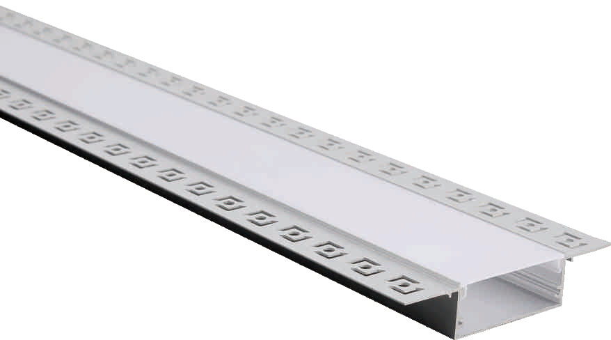 Aluminium Profile for LED Strip Silver body/White cover L=2M