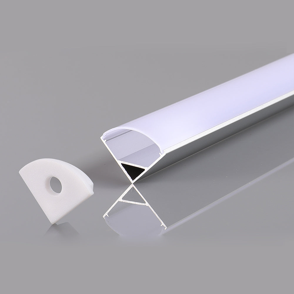 Aluminium Profile For LED Strip Ggray Angle 12mm L=2m