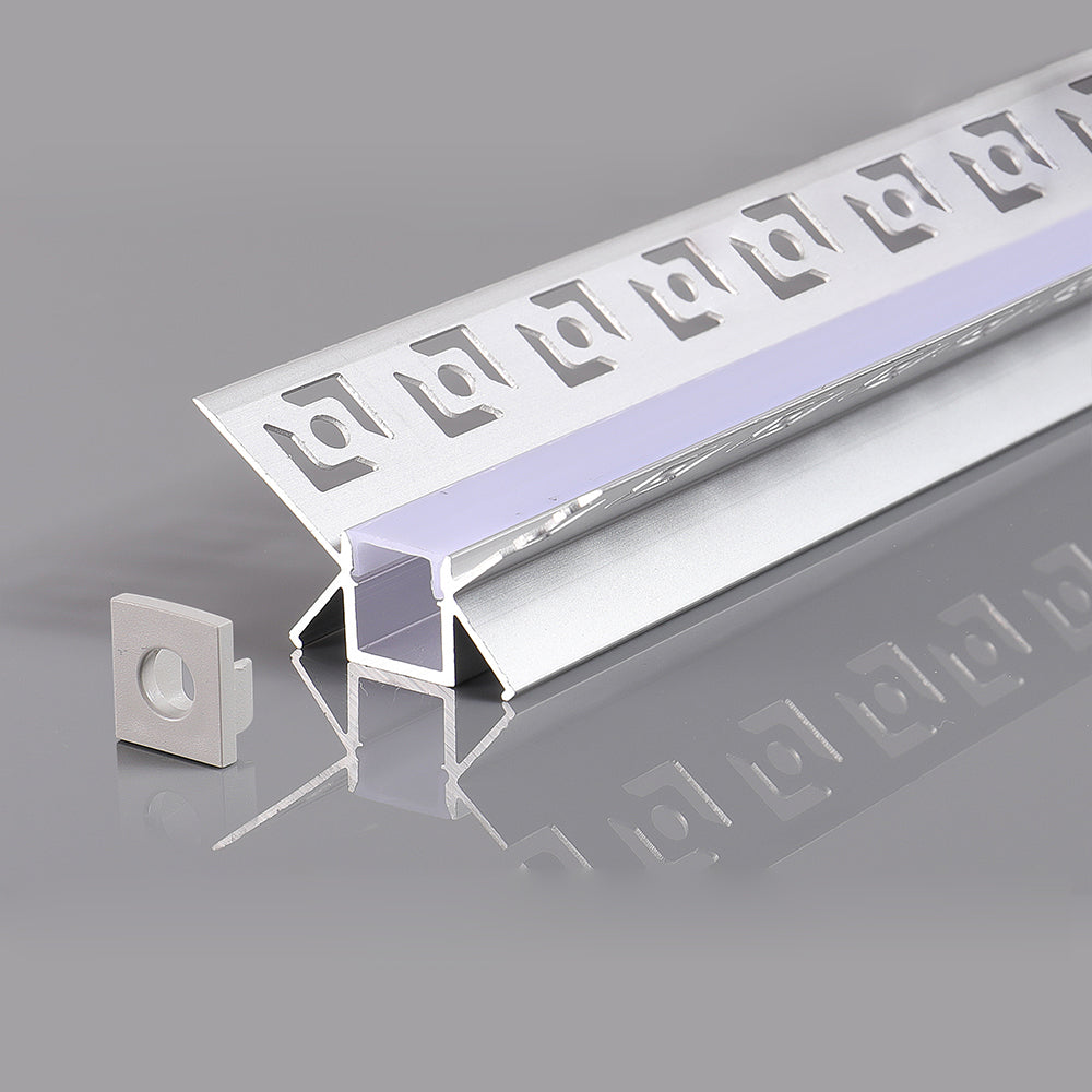 Aluminium Profile For LED Strip Ggray Built In (L=2m)