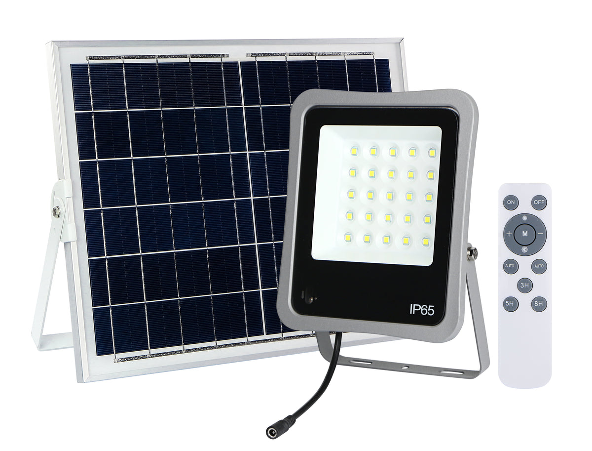 Solar Power LED Floodlight + Remote Control
