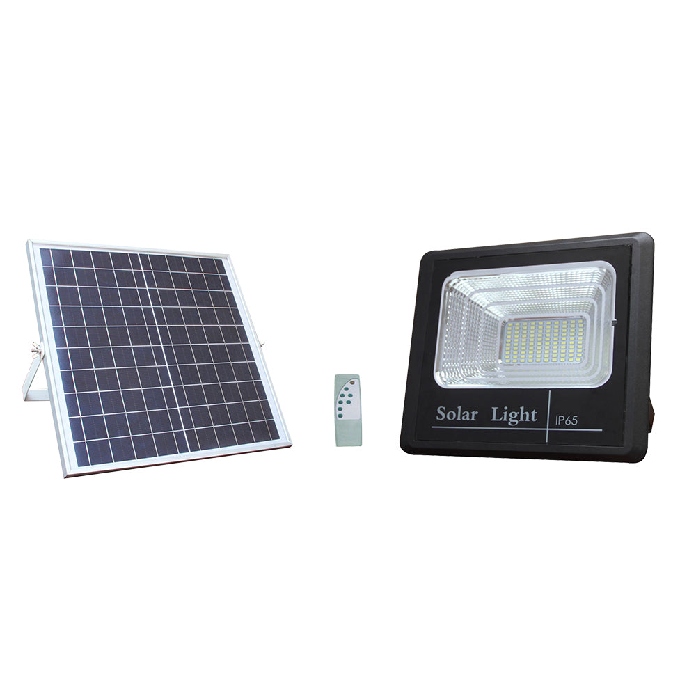 LED Solar Powered Floodlight + Solar Panel