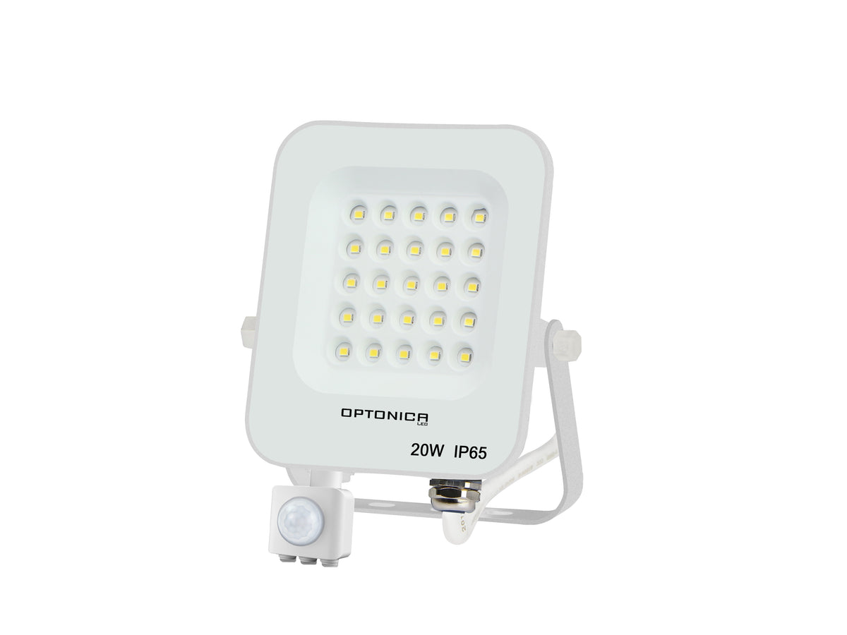 LED SMD Floodlight White Body IP65 With Sensor