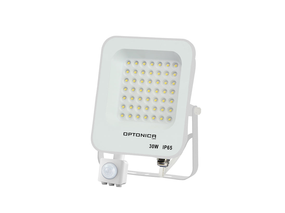 LED SMD Floodlight White Body IP65 With Sensor
