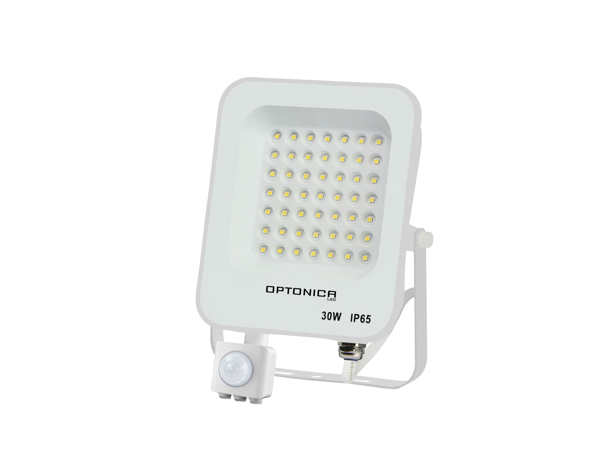 LED SMD Floodlight White Body IP65 With Sensor