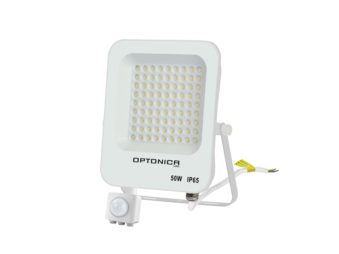 LED SMD Floodlight White Body IP65 With Sensor